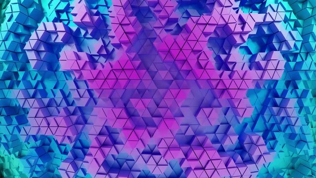 Relaxing Abstract Heatmapping Extruded Cubes Seamlessly Loopable Motion Background