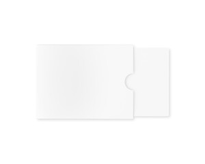 an image of a White Gift Card in Carton Cover isolated on a white background
