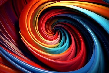 Fototapeta premium A 3D animation of a hypnotic spiral of colors and shapes in perpetual, mesmerizing motion