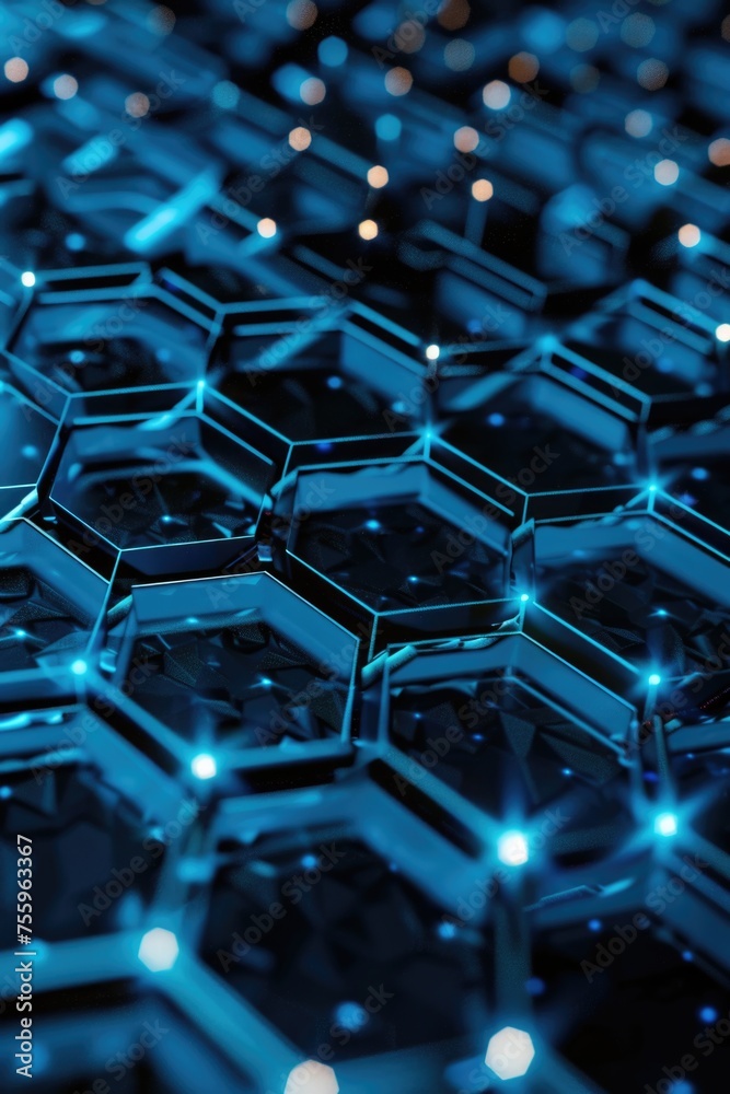 Aufkleber detailed view of hexagons, suitable for abstract backgrounds.