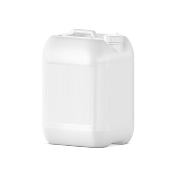 An image of a White Plastic Jerry Can isolated on a white background