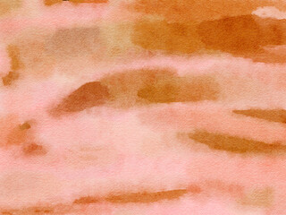 Obraz na płótnie Canvas Orange watercolor paper background, abstract wet impressionist paint pattern, surface design