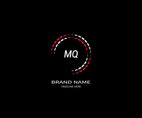 MQ LETTER LOGO Design ONE BLACK BACKGROUND