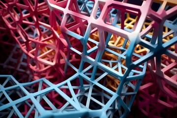 A dynamic photo of a 3D lattice structure transforming into different geometric configurations