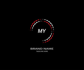 MY LETTER LOGO Design ONE BLACK BACKGROUND
