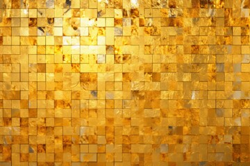 A gold background with golden mosaic patterns