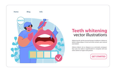 Bright smile confidence boost. Dental care procedure with teeth whitening.