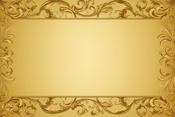 A gold background with ornate gold borders