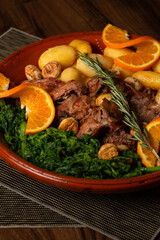 Roasted Lamb a traditional dish from the North of Portugal. 