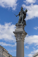 Obraz premium Statue of Leopold I, located on Stock Exchange Square, Trieste, Italy