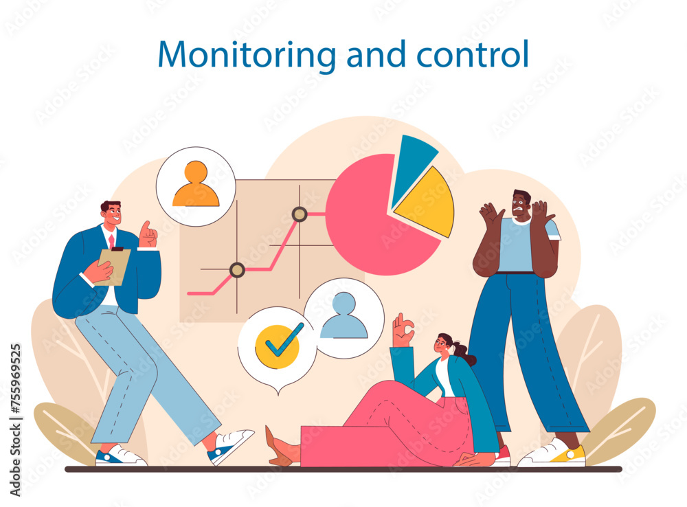 Poster monitoring and control in it project management.