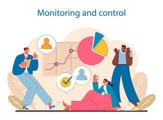 Monitoring and control in IT project management.