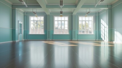 Obraz premium An empty room with plenty of natural light, ideal for interior design projects.