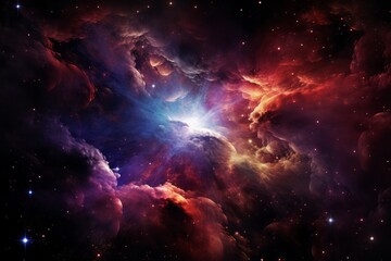 Fototapeta premium A cosmic nebula displaying its beauty