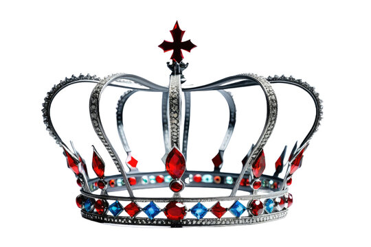 Crown, full body, isolated, high-key lighting, white background, sharp focus, high resolution stock photograph, ultra clear, vivid colors