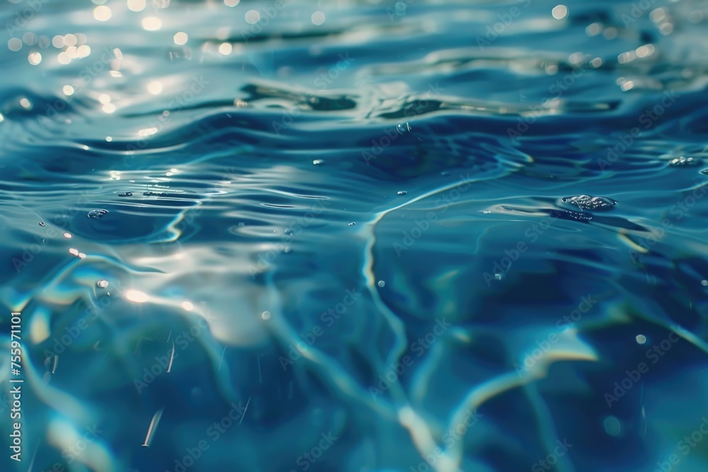 Poster A close up view of water in a pool. Suitable for various design projects.