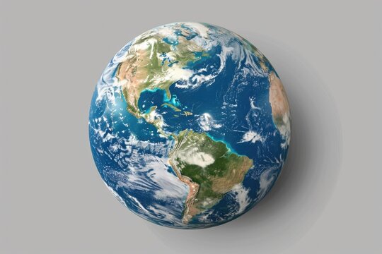 A picture of the earth on a gray background. Suitable for various design projects.