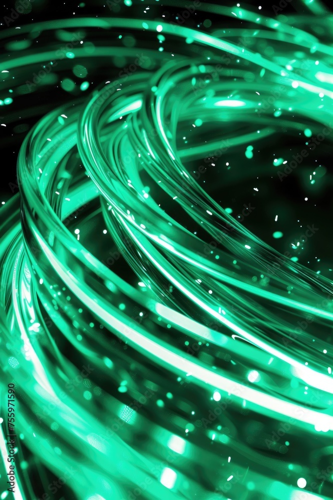 Aufkleber A close up of a bunch of green lights, perfect for adding a touch of color to any project.