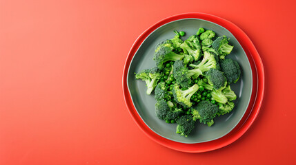Delicious Plate of Broccoli Salad Isolated