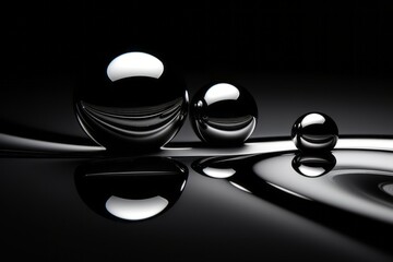 A black background with a reflection effect