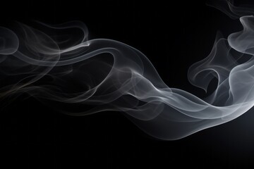 A black background with swirling smoke