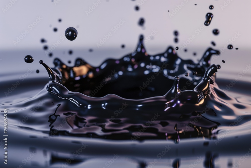 Poster close-up of a single water droplet. great for nature or science concepts.