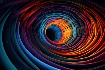 A dynamic shot of a hypnotic 3D tunnel drawing viewers into its mesmerizing depths with captivating motion