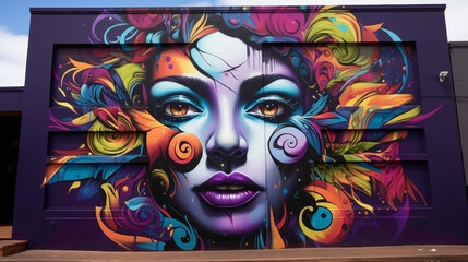 Witness the evolution of urban artistry with a vibrant street art mural that pushes the boundaries...