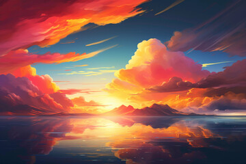 Witness the beauty of a dynamic sunrise gradient unfolding before your eyes.