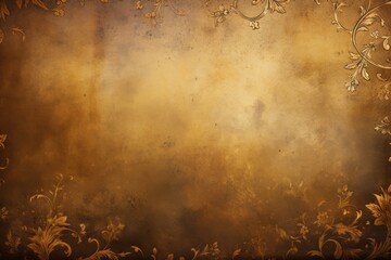 Fototapeta premium A gold background with antique golden patterns