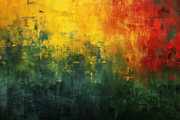 Abstract grunge background with yellow, red and green colors  - obrazy, fototapety, plakaty