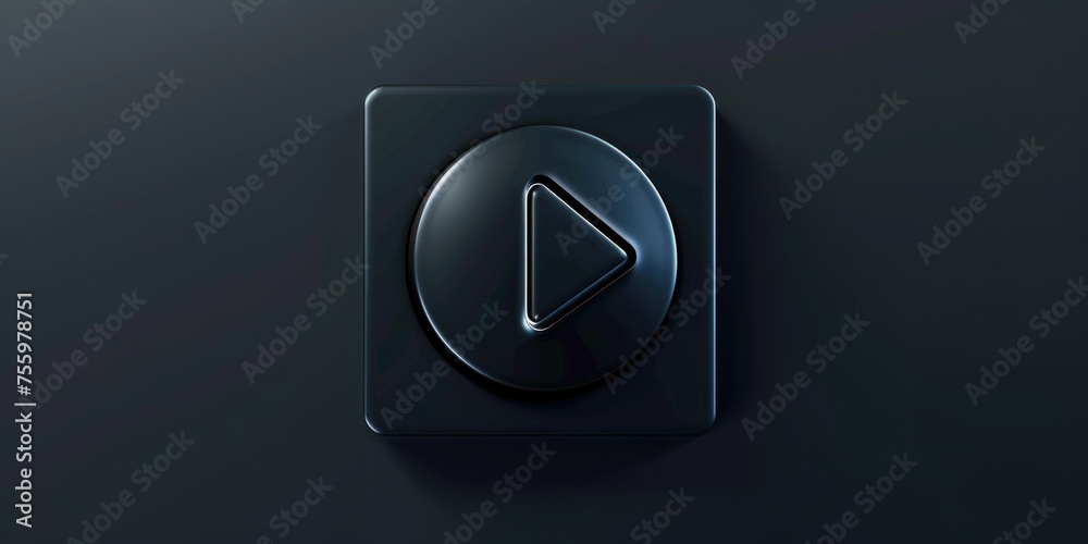 Poster Close up of a button on a wall, suitable for technology concepts.