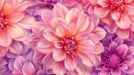 A close up of a bunch of pink flowers, perfect for botanical designs. - Powered by Adobe