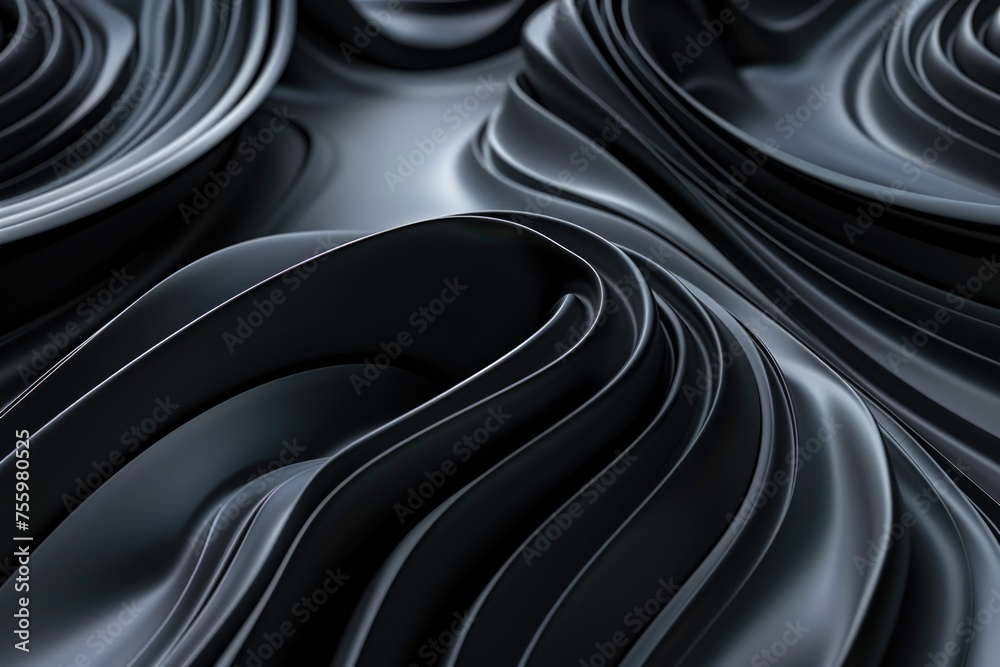 Poster a close-up of a black and white abstract design, suitable for various projects.