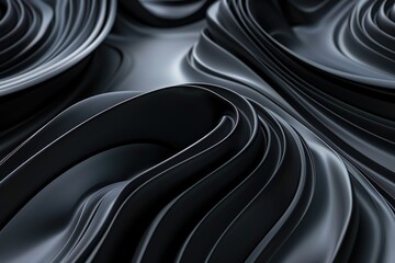 A close-up of a black and white abstract design, suitable for various projects.