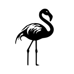 Naklejka premium Flamingo silhouette