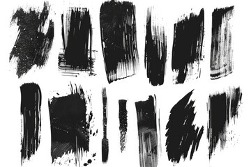 Black and white abstract paint strokes. Perfect for artistic projects. - obrazy, fototapety, plakaty