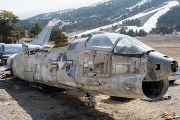 abandoned military airplane