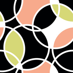 Seamless geometric circles pattern. Vector Illustration.