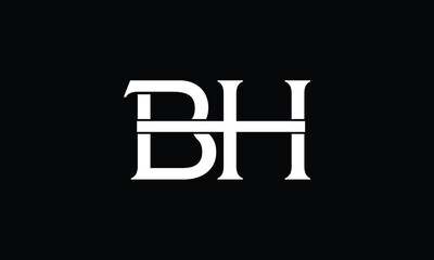 BH ,HB ,B ,H ,Abstract Letters Logo Monogram