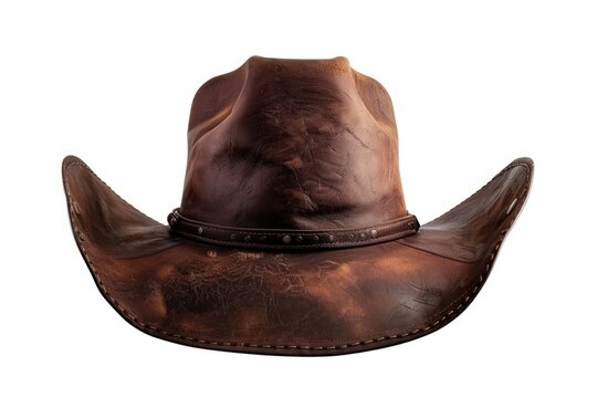 A simple image of a brown cowboy hat on a white background. Suitable for various design projects.