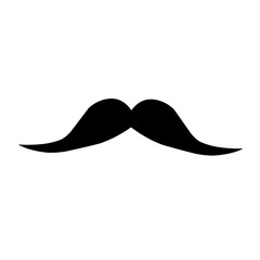 Mustache isolated on white. Black vector vintage moustache. Facial hair.Barber shop. Retro collection. Hipster beard.