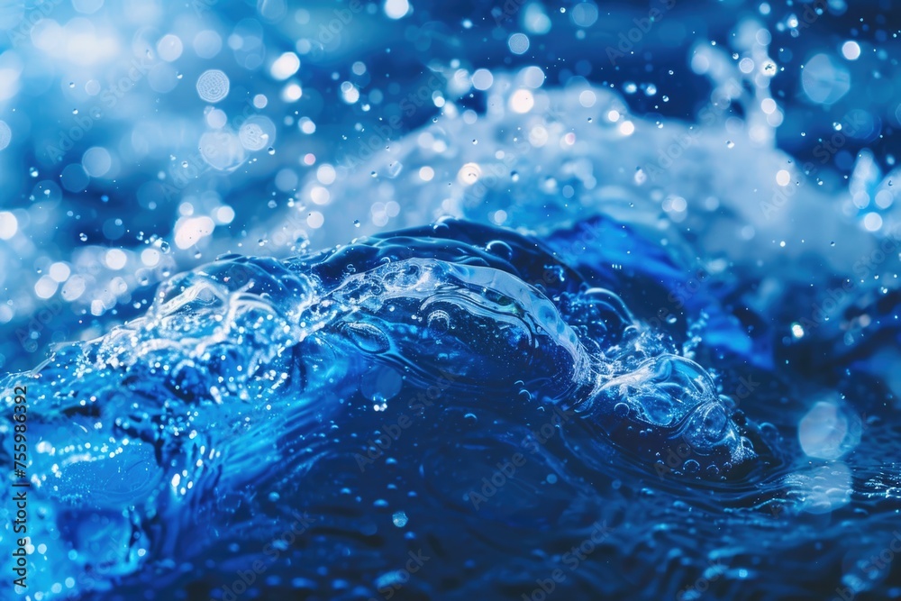 Aufkleber close up view of a wave in a body of water, suitable for various design projects.