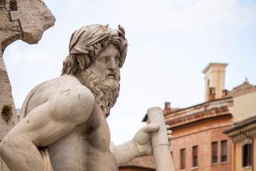 Fototapeta premium Detail of fountain in Piazza Navona