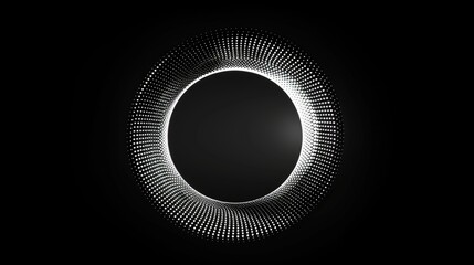 A black and white photo of a circular mirror, suitable for interior design projects.