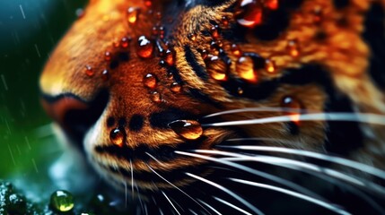 close up tiger eyes and face