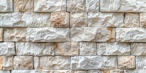 Detailed close up of a wall made of rocks. Suitable for backgrounds and textures.