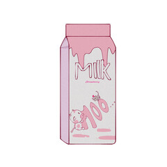 Strawberry Milk Illustration