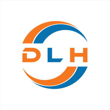 DLH letter design. DLH letter technology logo design on white background. DLH Monogram logo design for entrepreneur and business