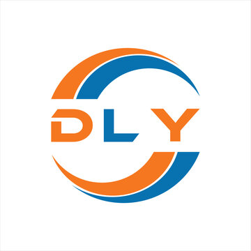 DLY letter design. DLY letter technology logo design on white background. DLY Monogram logo design for entrepreneur and business